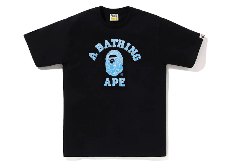 BAPE ABC Sea Surface Camo College Tee Black
