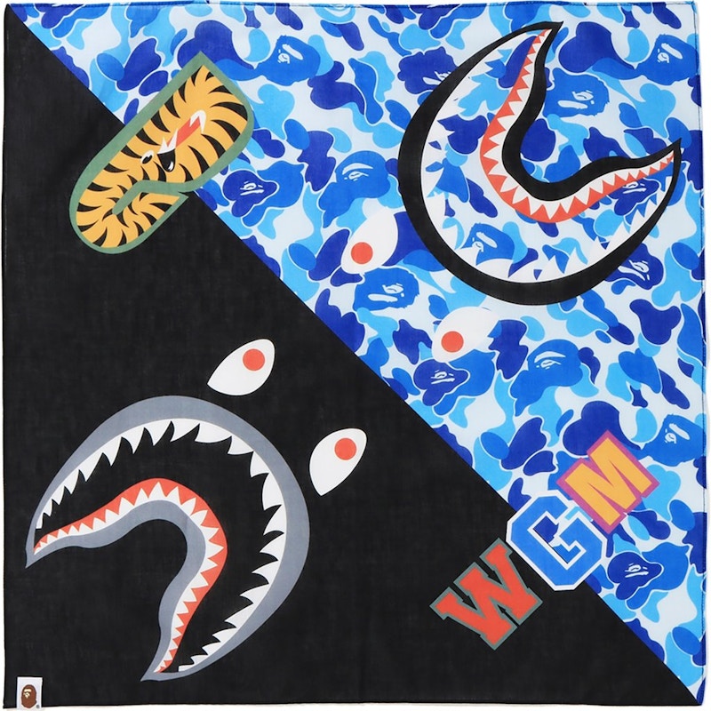 BAPE ABC Shark Bandana Blue