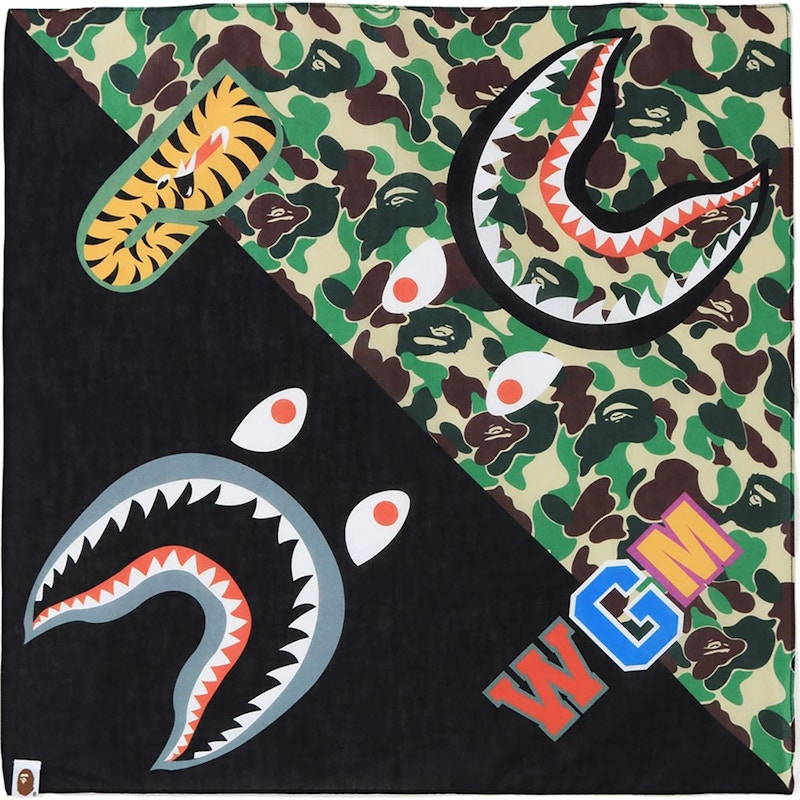 BAPE ABC Shark Bandana Green