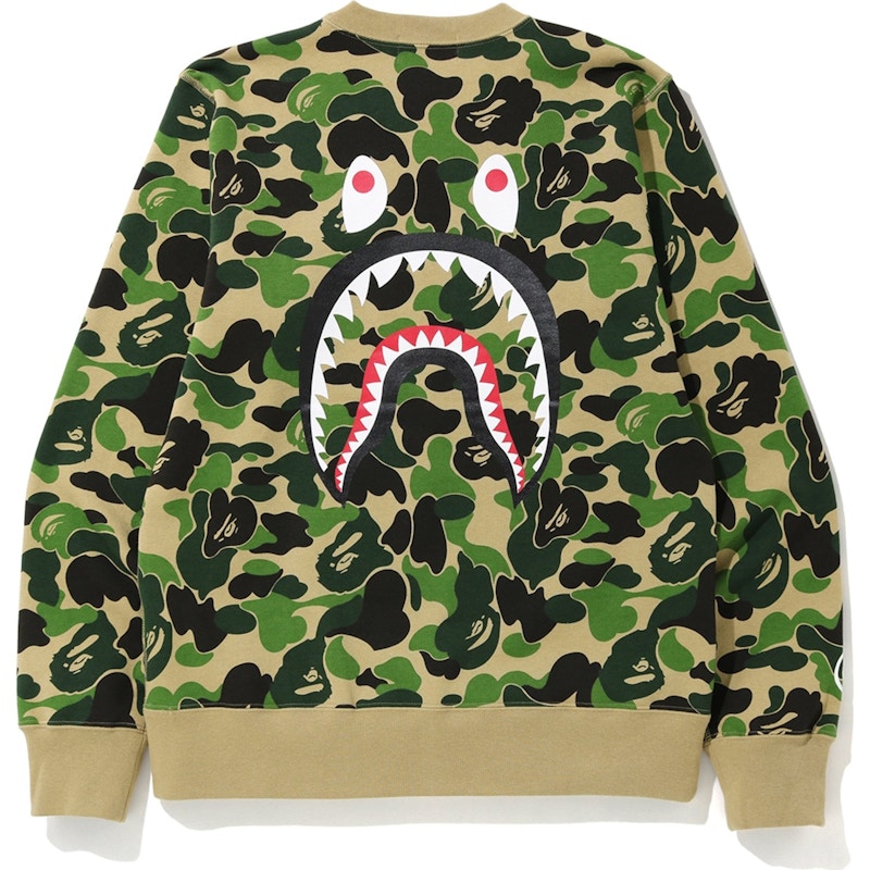 BAPE ABC Shark Crewneck Green