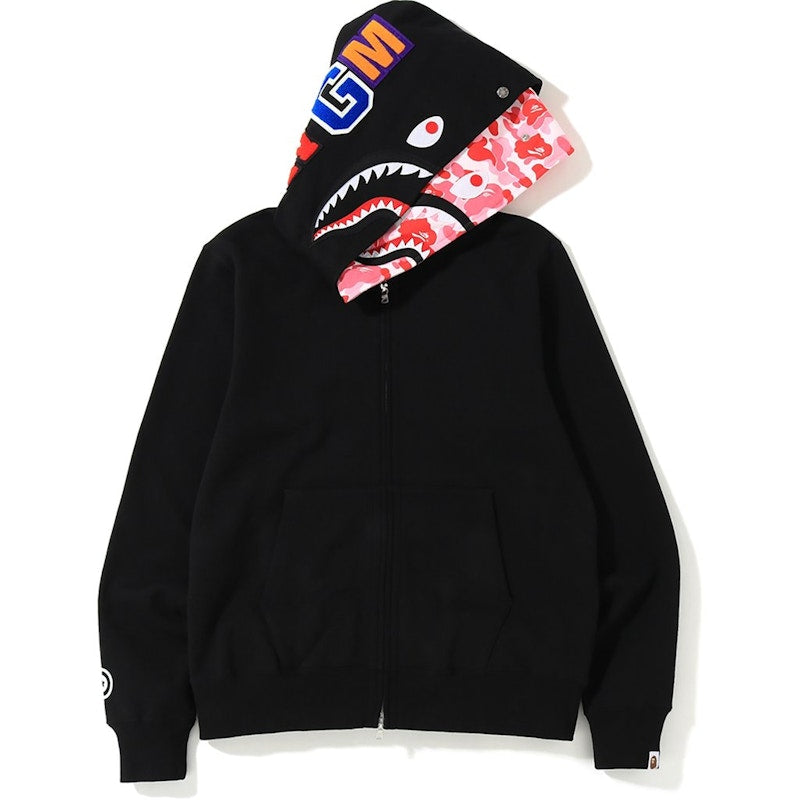 BAPE ABC Shark Full Zip Double Hoodie Black/Pink