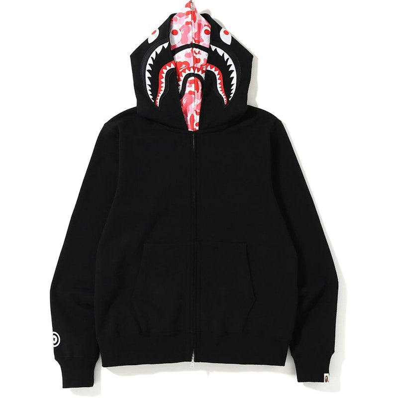 BAPE ABC Shark Full Zip Double Hoodie Black/Pink