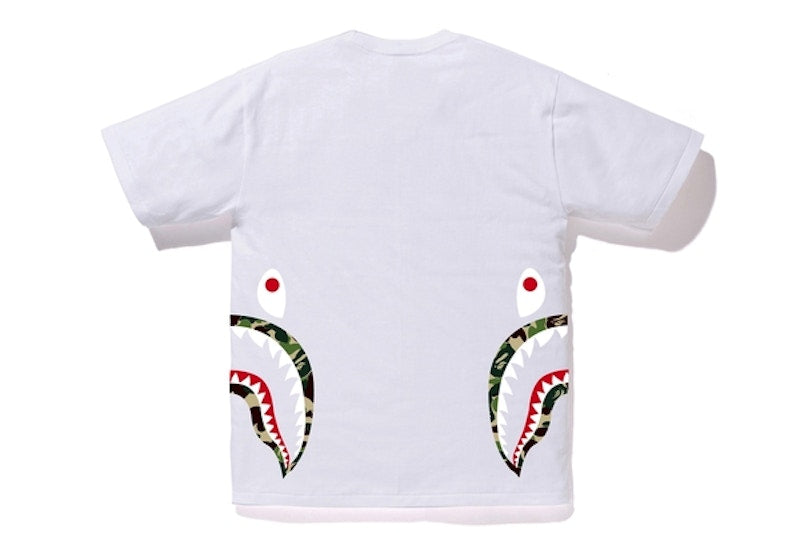 BAPE ABC Side Shark Tee White/Green