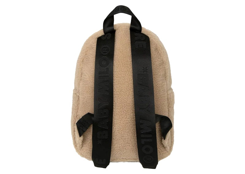 BAPE All Baby Milo Mini Faux Fur Backpack Beige