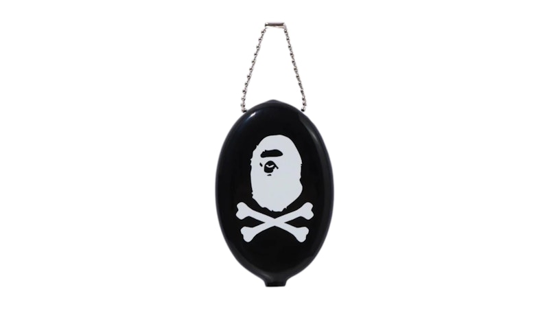 BAPE Ape Crossbone Coin Case Black