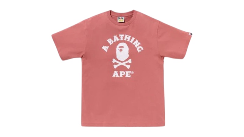 BAPE Ape Crossbone College Tee (SS25) Pink