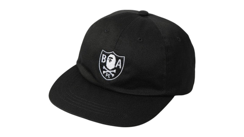 BAPE Ape Crossbone Emblem Cap Black