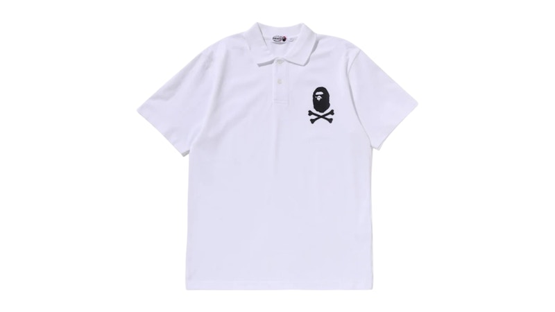 BAPE Ape Crossbone Polo White