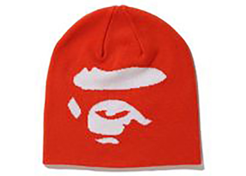 BAPE Ape Face Knit Cap Orange