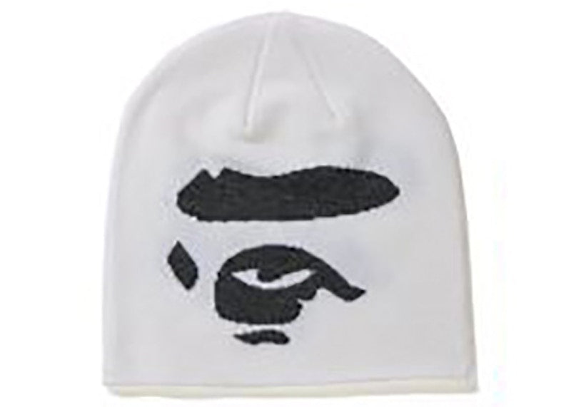 BAPE Ape Face Knit Cap White