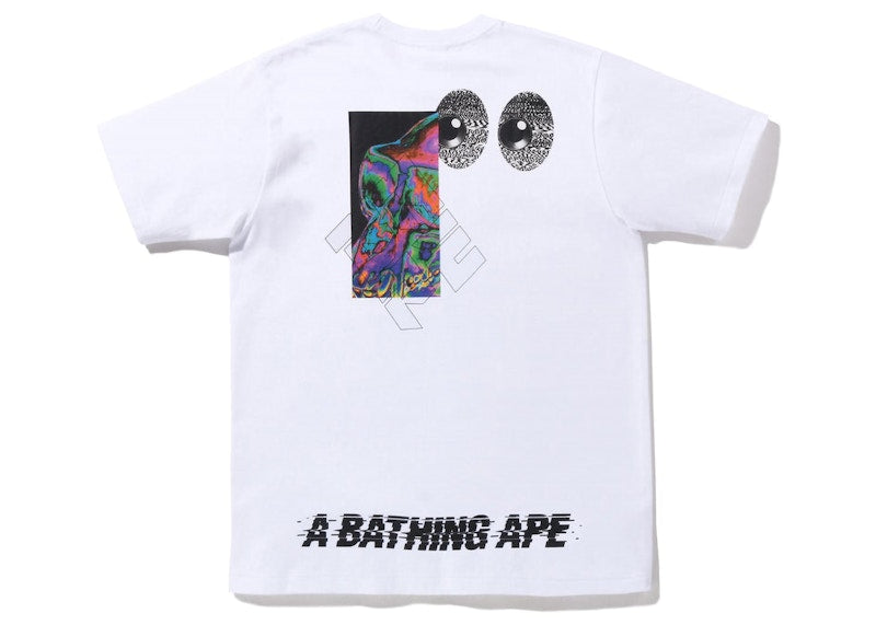 BAPE Ape Glitch Tee White