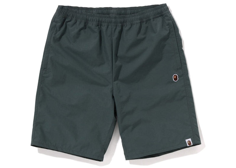 BAPE Ape Head Beach Shorts Olive Drab