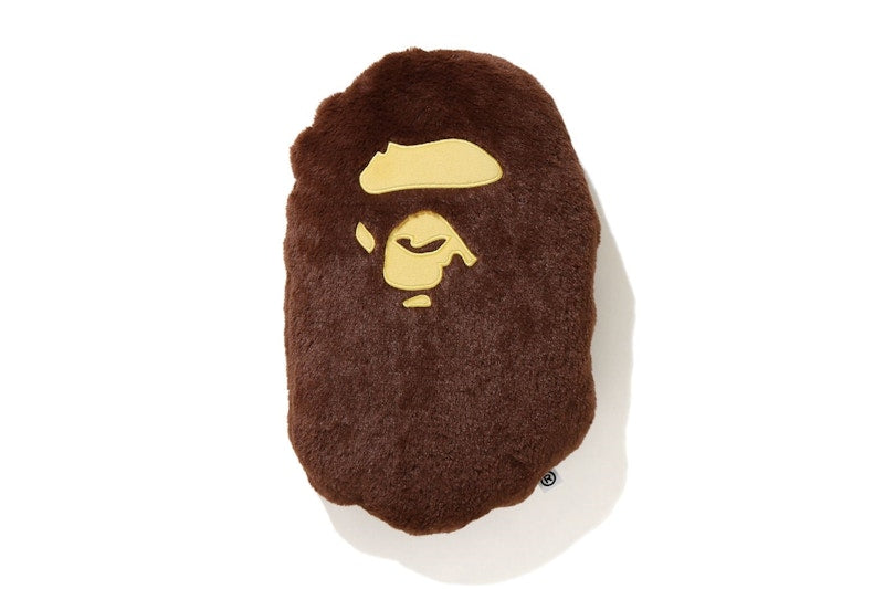 BAPE Ape Head Cushion Brown