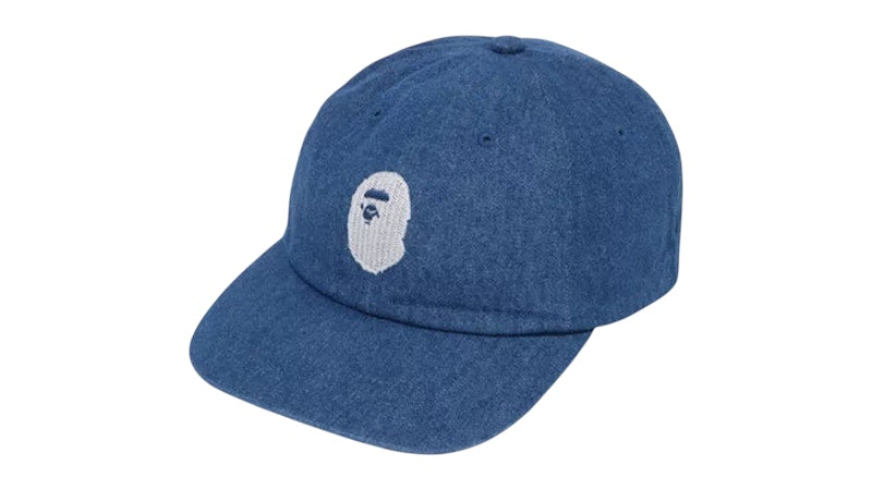 BAPE Ape Head Denim Cap Blue