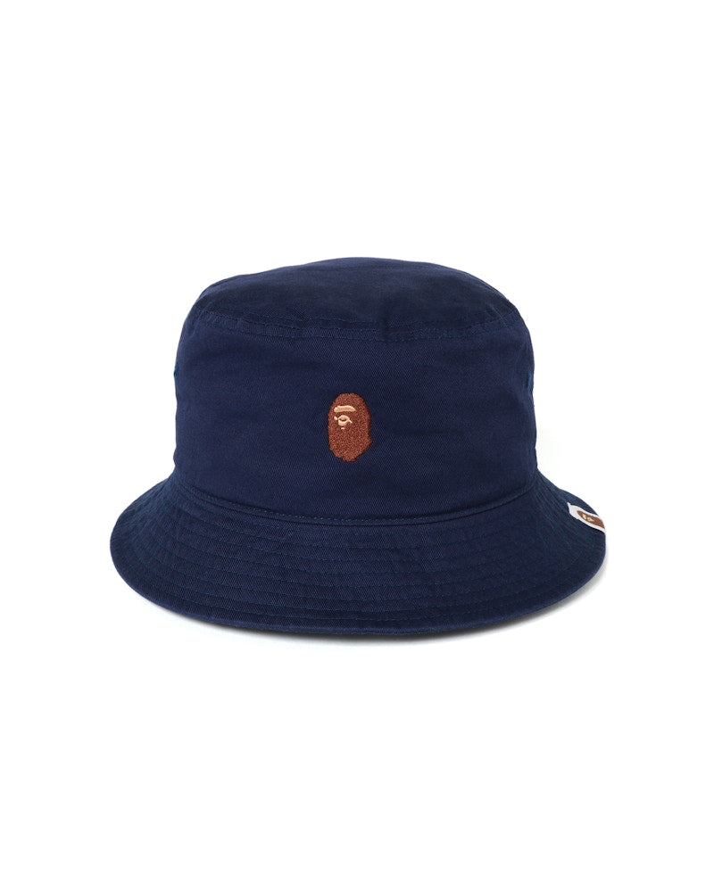 BAPE Ape Head Embroidery Bucket Hat Navy