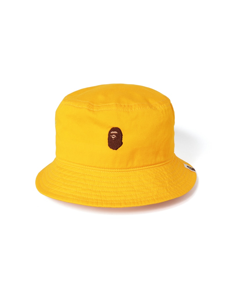 BAPE Ape Head Embroidery Bucket Hat Yellow