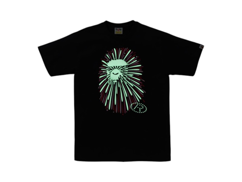 BAPE Ape Head Firework I Tee Black/Pink