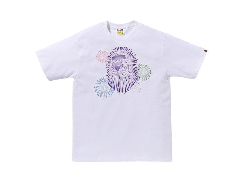 BAPE Ape Head Firework II Tee White