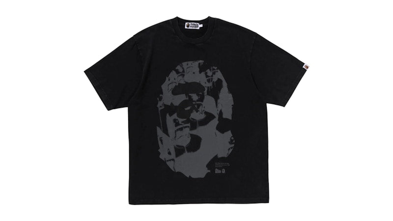 BAPE Ape Head Heavy Washed Relaxed Fit Tee Black