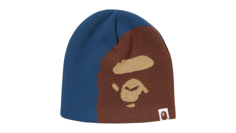 BAPE Ape Head Knit Beanie Blue