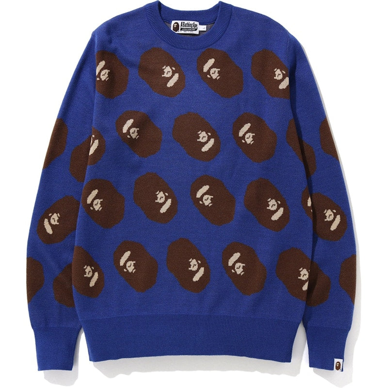 BAPE Ape Head Knit Blue