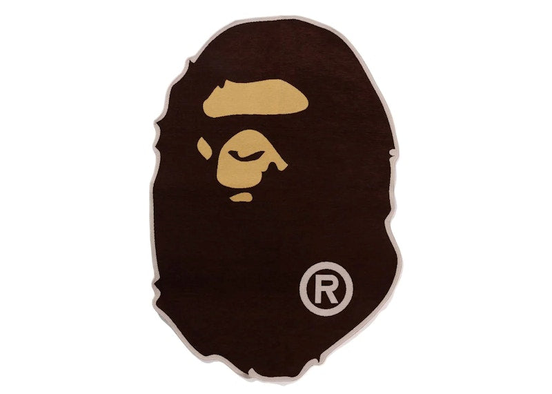 BAPE Ape Head Large Rug Brown