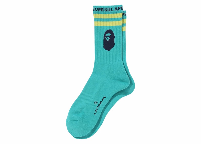 BAPE Ape Head Line Socks (SS24) Green