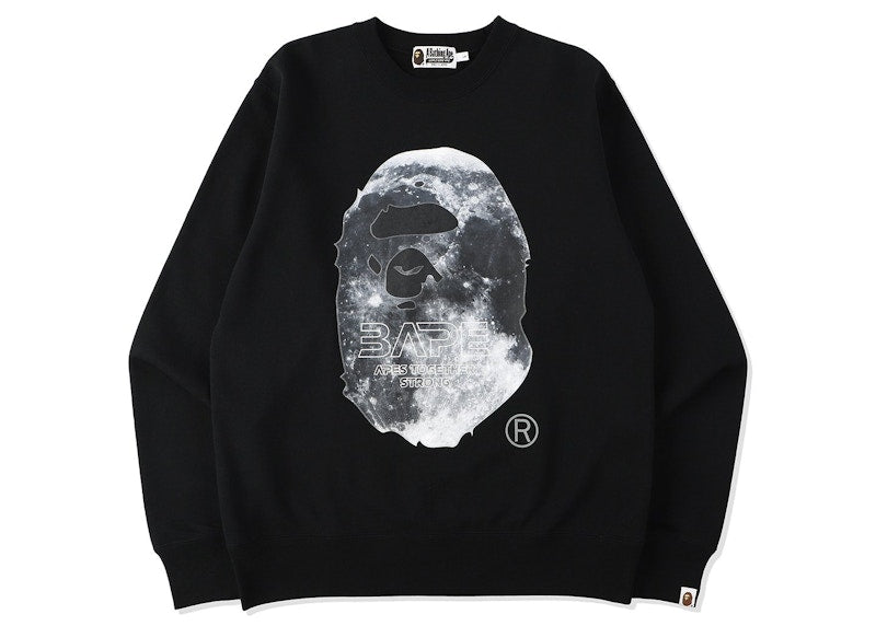 BAPE Ape Head Moon Crewneck Black
