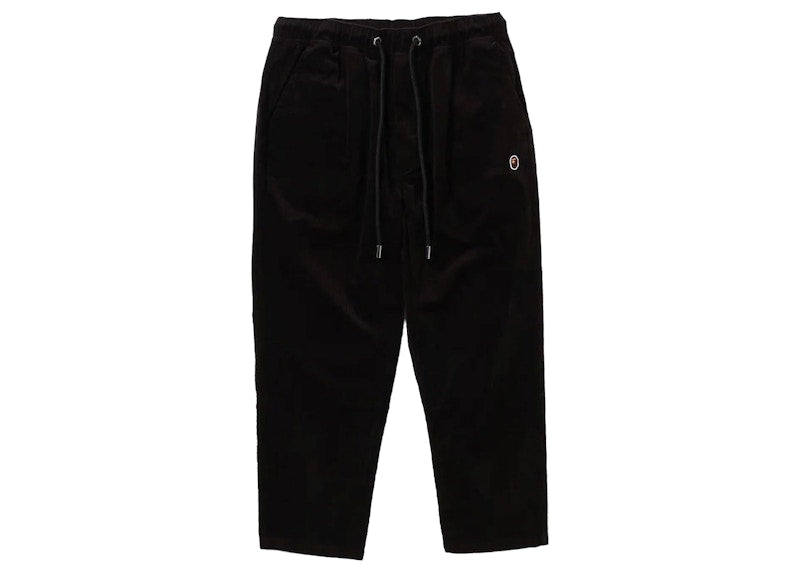 BAPE Ape Head One Point Corduroy Chef Pants Black