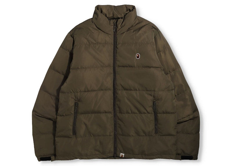 BAPE Ape Head One Point Down Jacket Olivedrab