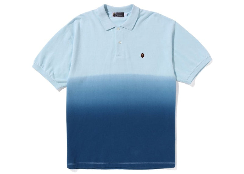 BAPE Ape Head One Point Gradation Relaxed Fit Polo Blue