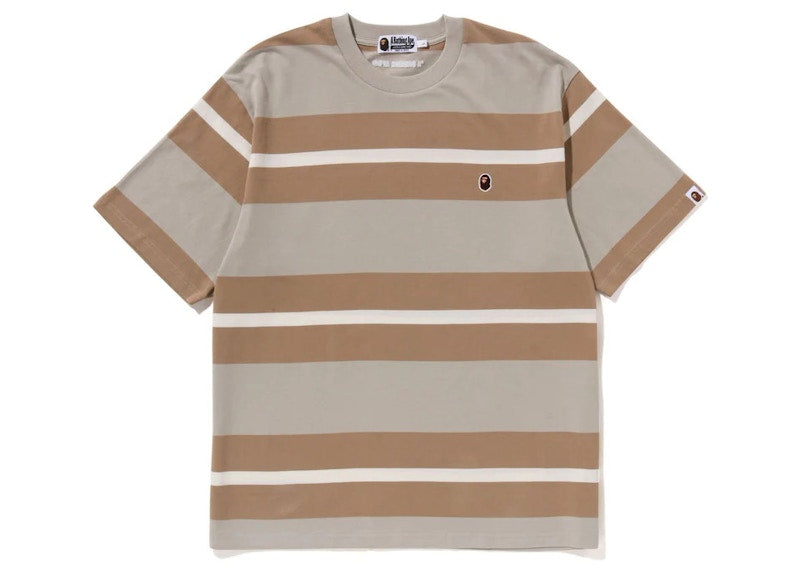 BAPE Ape Head One Point Hoop Tee Beige
