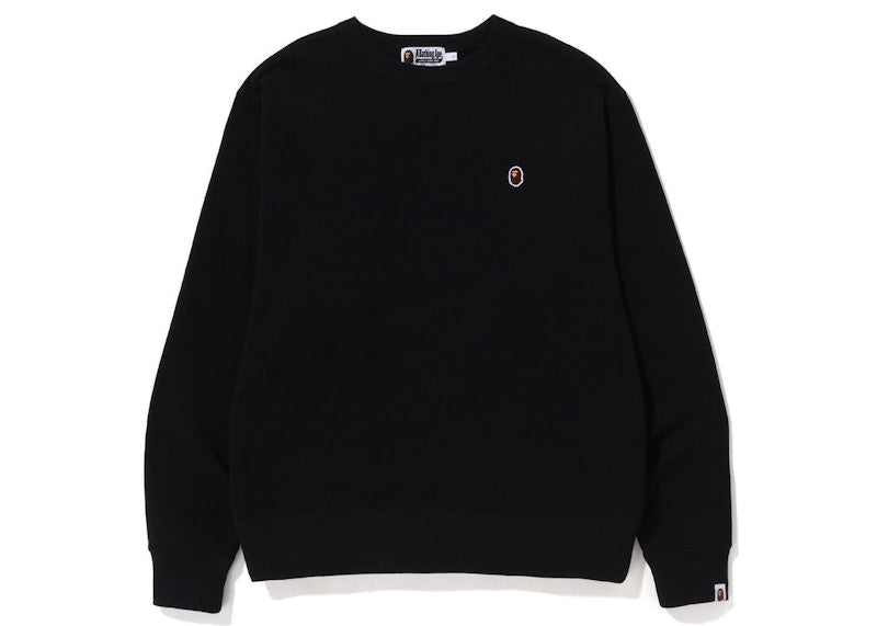BAPE Ape Head One Point Relaxed Fit Crewneck (SS23) Black