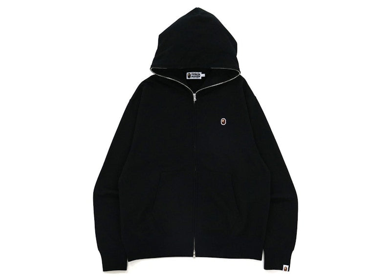 BAPE Ape Head One Point Relaxed Fit Full Zip Hoodie Black