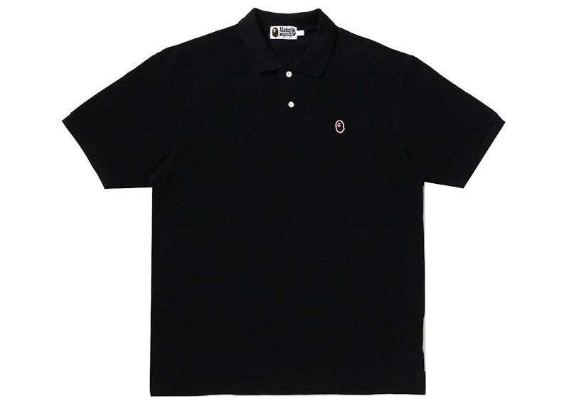 BAPE Ape Head One Point Relaxed Fit Polo Black