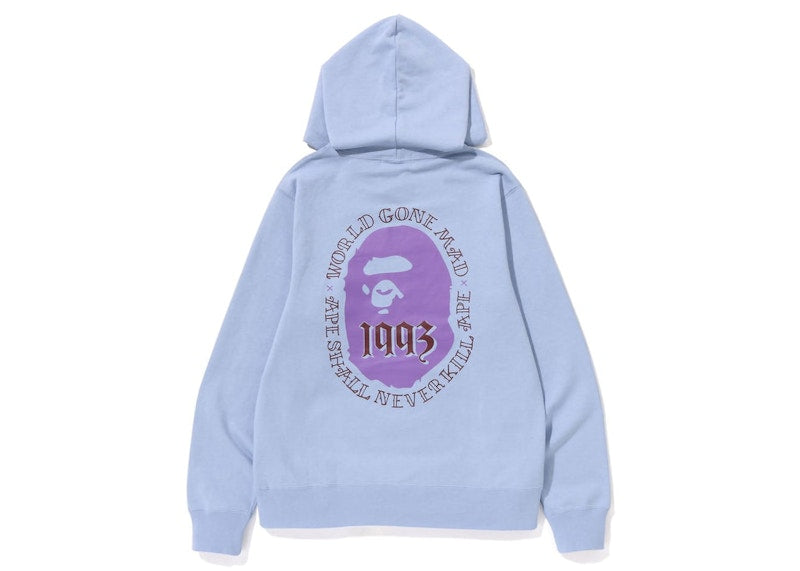 BAPE Ape Head Pullover Hoodie Sax