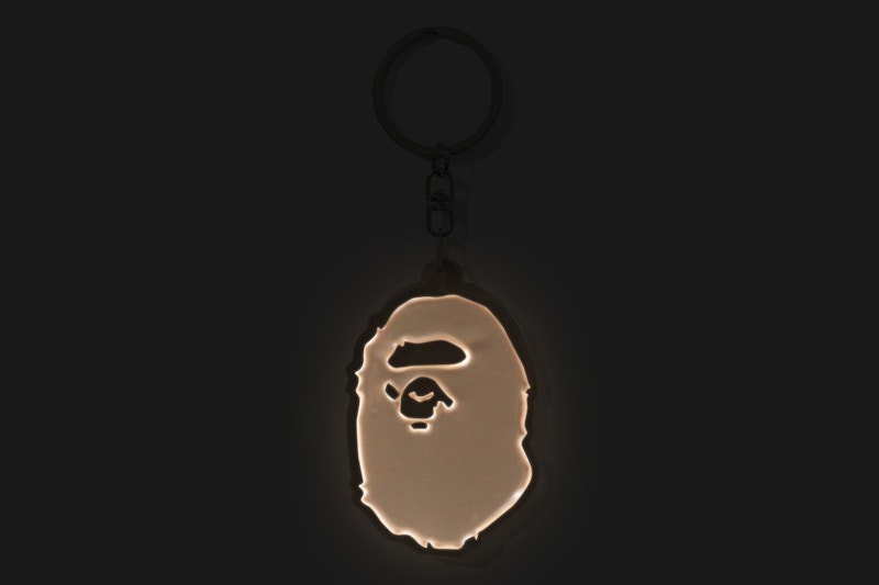 BAPE Ape Head Reflective Keychain Black
