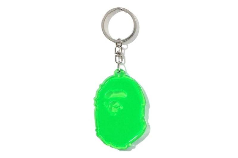 BAPE Ape Head Reflective Keychain Green