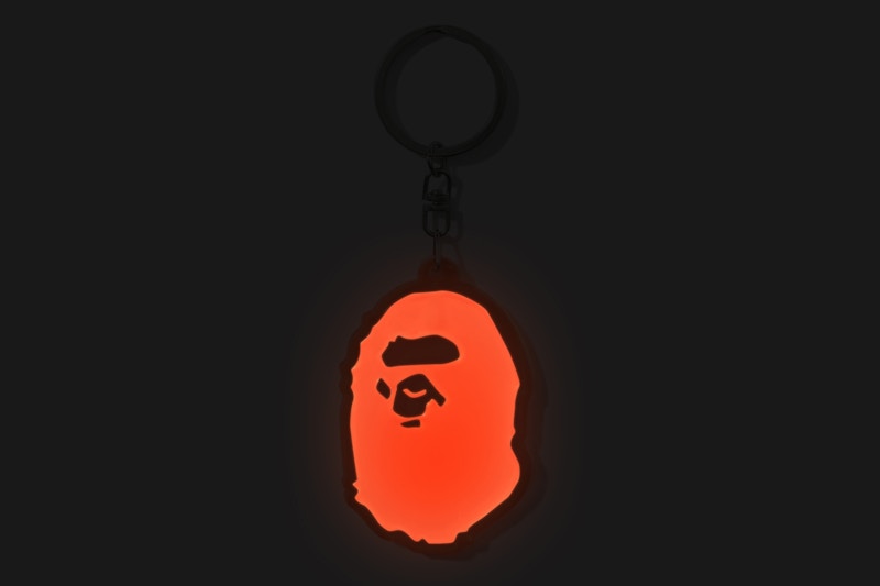 BAPE Ape Head Reflective Keychain Orange