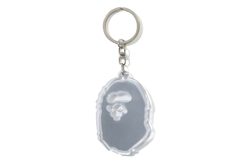 BAPE Ape Head Reflective Keychain White