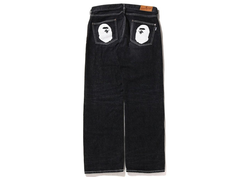 BAPE Ape Head Relaxed Fit Denim Black
