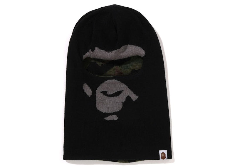 BAPE Ape Head Reversible Knit Balaclava Black
