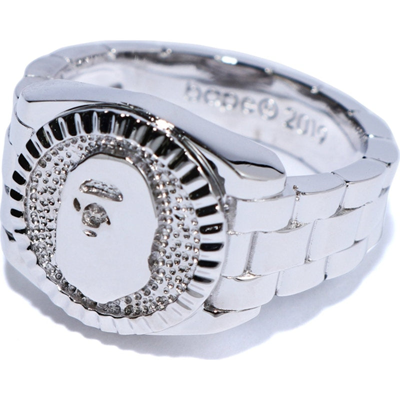 BAPE Ape Head Ring Silver