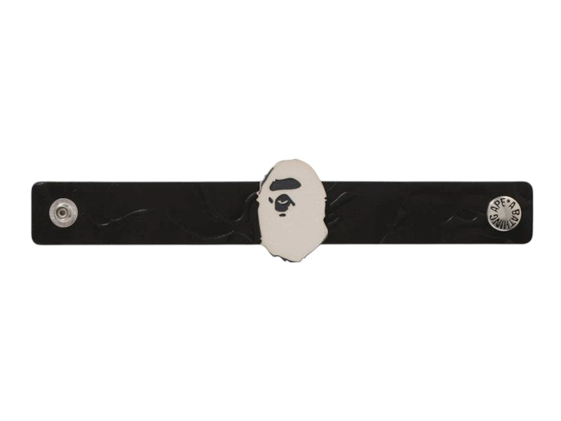 BAPE Ape Head Silver Bracelet Black
