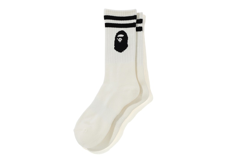 BAPE Ape Head Socks (FW19) White