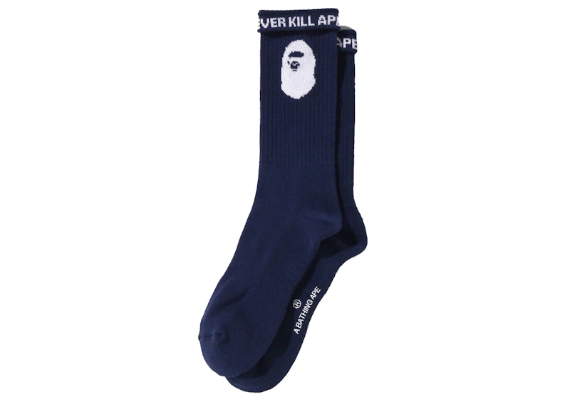 BAPE Ape Head Socks Navy