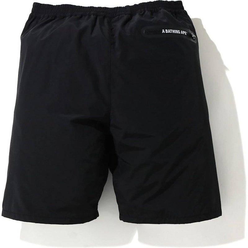 BAPE Ape Head Track Shorts Black/White