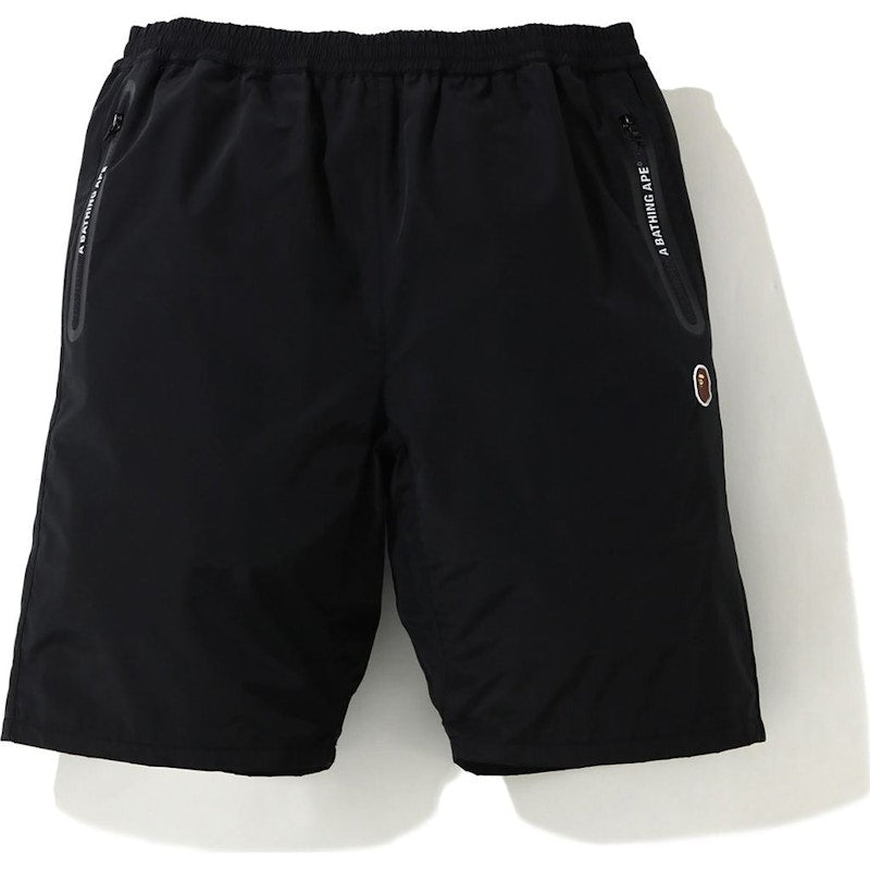 BAPE Ape Head Track Shorts Black/White