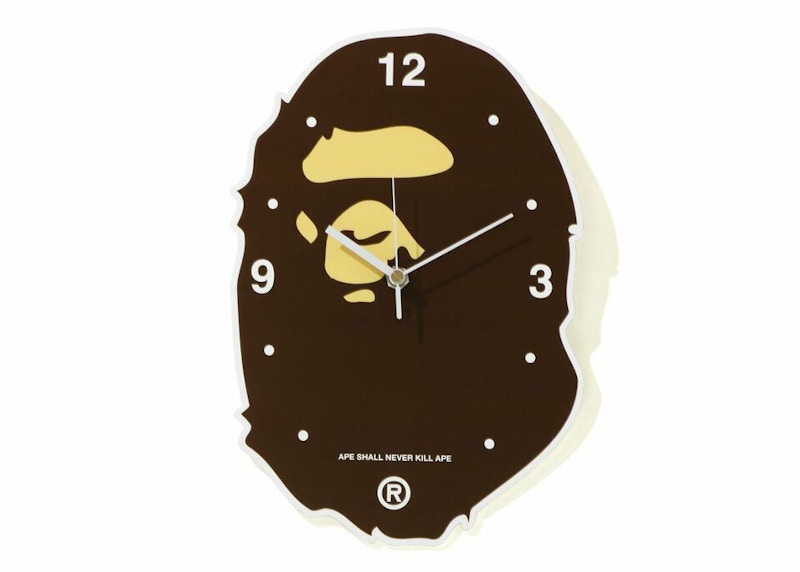 BAPE Ape Head Wall Clock Brown