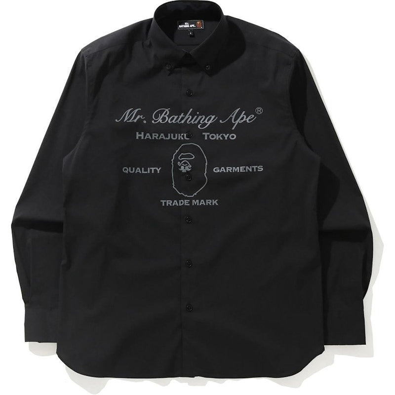 BAPE Ape Head Wide Stretch Shirt Black